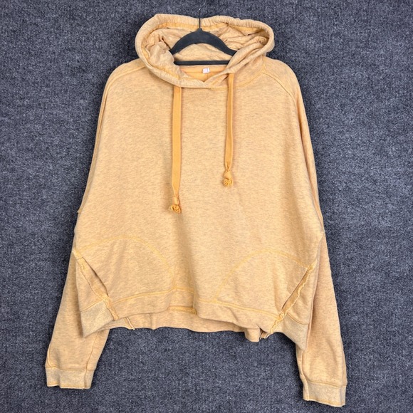 FP Movement Free People Hoodie Womens Small Relaxed Yellow - Picture 1 of 9